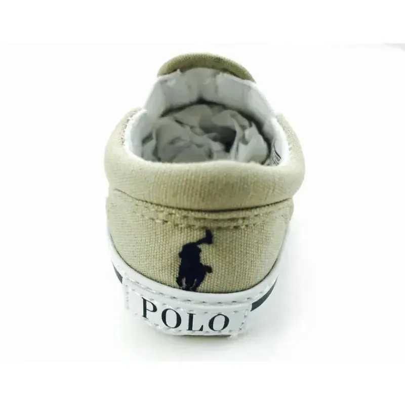 Ralph Lauren Baby Shoes*Bal Harbour Repeat Layette, Khaki/Navy Pony, Size 1