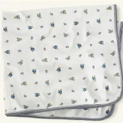 Ralph Lauren Blankets & Quilts*Bear-Print Cotton Blanket, French Navy