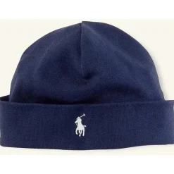 Ralph Lauren Baby Hats*Cotton Interlock Hat, French Navy