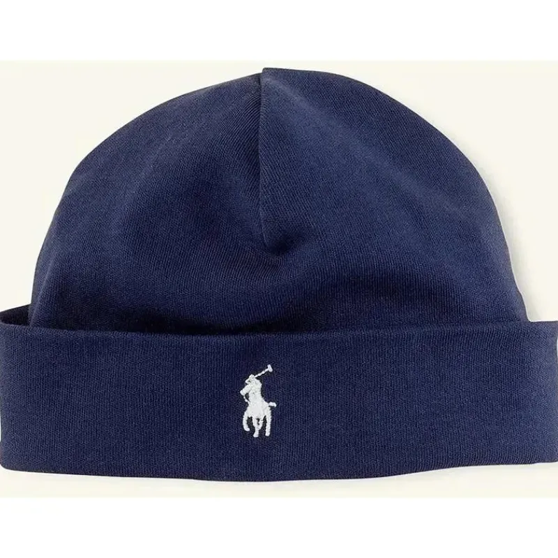 Ralph Lauren Baby Hats*Cotton Interlock Hat, French Navy
