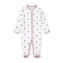 Ralph Lauren Baby Sleepwear*Coverall, Bear Print White/Pink