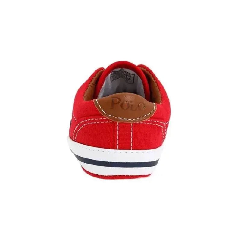 Ralph Lauren Baby Shoes*Layette Kids Vaughn Canvas, Red/Navy