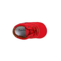 Ralph Lauren Baby Shoes*Layette Kids Vaughn Canvas, Red/Navy