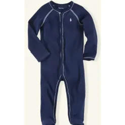 Ralph Lauren Baby One-Pieces*Solid Cotton Footed Coverall, French Navy