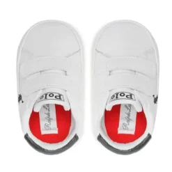 Ralph Lauren Baby Shoes*Toddler - Layette Lifestyle Heritage Court Ii Ez, White