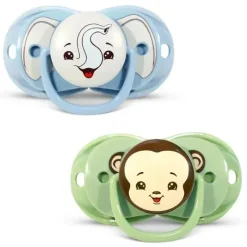 Raz Baby Cool Baby Products|Gifts Up To $25*Razbaby - Keep It Kleen Pacifier 2Pk, Elephant & Monkey