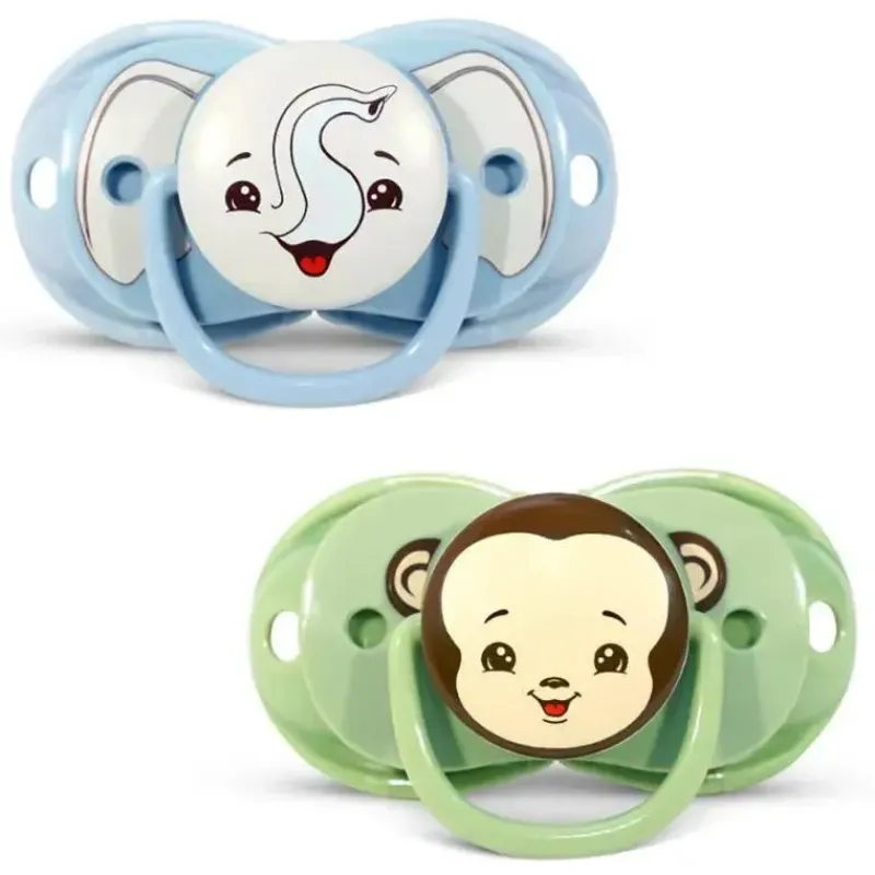 Raz Baby Cool Baby Products|Gifts Up To $25*Razbaby - Keep It Kleen Pacifier 2Pk, Elephant & Monkey