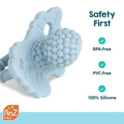 Nemcor Rattles & Teethers*Razbaby - Razberry Teether, Red/Green