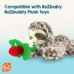 Nemcor Rattles & Teethers*Razbaby - Razberry Teether, Red/Green