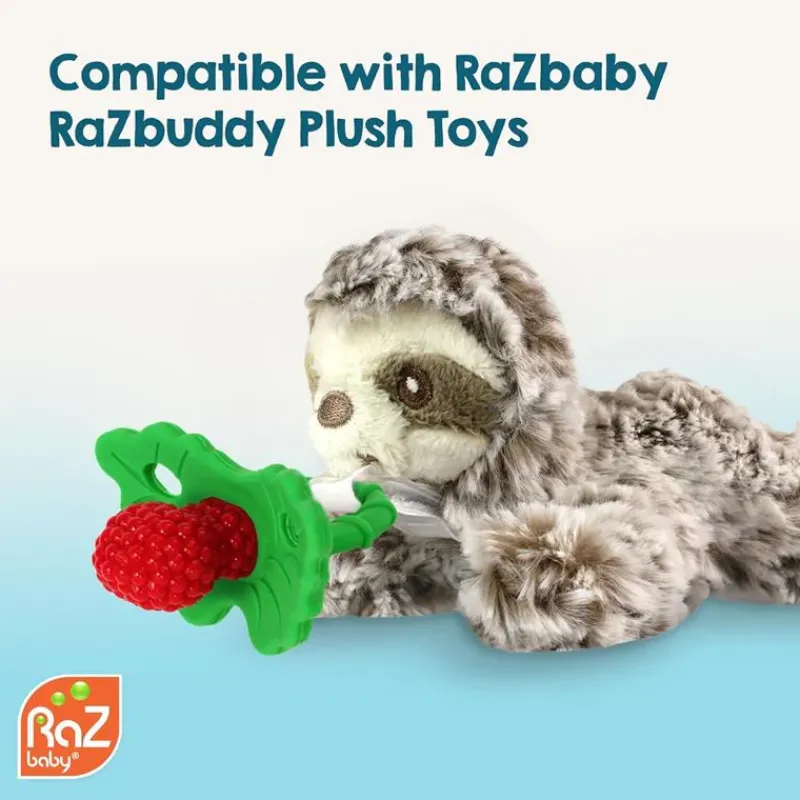 Nemcor Rattles & Teethers*Razbaby - Razberry Teether, Red/Green
