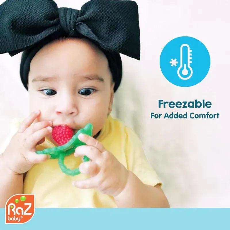 Nemcor Rattles & Teethers*Razbaby - Razberry Teether, Red/Green