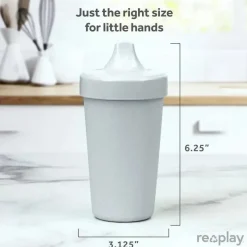 Re Play Straw, Sippy & Training Cups|Dishes, Utensils & Food Containers*- 10oz Reusable Spill Proof Cups for Kids, Grey