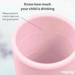 Re Play Straw, Sippy & Training Cups|Dishes, Utensils & Food Containers*- 8Oz Sustainables Silicone Sippy Cup for Toddlers, Ice Pink