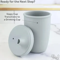 Re Play Straw, Sippy & Training Cups|Dishes, Utensils & Food Containers*- 8Oz Sustainables Silicone Sippy Cup for Toddlers, Grey