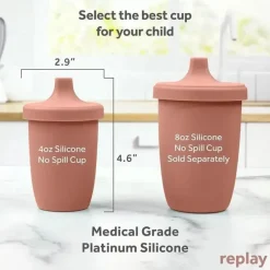 Re Play Straw, Sippy & Training Cups|Dishes, Utensils & Food Containers*- 8Oz Sustainables Silicone Sippy Cup for Toddlers, Desert