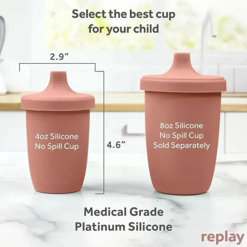 Re Play Straw, Sippy & Training Cups|Dishes, Utensils & Food Containers*- 8Oz Sustainables Silicone Sippy Cup for Toddlers, Desert