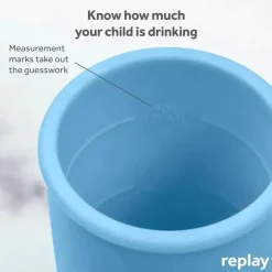 Re Play Straw, Sippy & Training Cups|Dishes, Utensils & Food Containers*- 8Oz Sustainables Silicone Sippy Cup for Toddlers, Denim