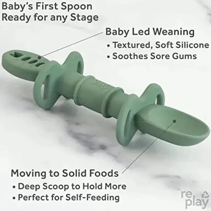 Re Play Utensils & Accessories|Dishes, Utensils & Food Containers*- 2Pk Dip & Redip Feeding Tool, Sage