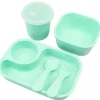 Re Play Plates & Bowls|Dishes, Utensils & Food Containers*- 5Pk Tiny Dining Set Feeding Supplies for Babies and Toddlers, Mint
