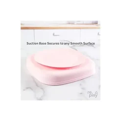 Re Play Suction Plates & Bowls|Dishes, Utensils & Food Containers*- Silicone Suction Divided Plate, Ice Pink