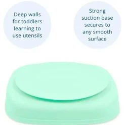 Re Play Suction Plates & Bowls|Dishes, Utensils & Food Containers*- Silicone Suction Divided Plate, Mint