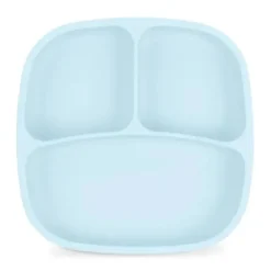 Re Play Suction Plates & Bowls|Dishes, Utensils & Food Containers*- Silicone Suction Divided Plate, Ice Blue