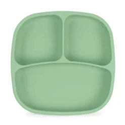 Re Play Suction Plates & Bowls|Dishes, Utensils & Food Containers*- Silicone Suction Divided Plate, Sage