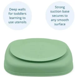 Re Play Suction Plates & Bowls|Dishes, Utensils & Food Containers*- Silicone Suction Divided Plate, Sage