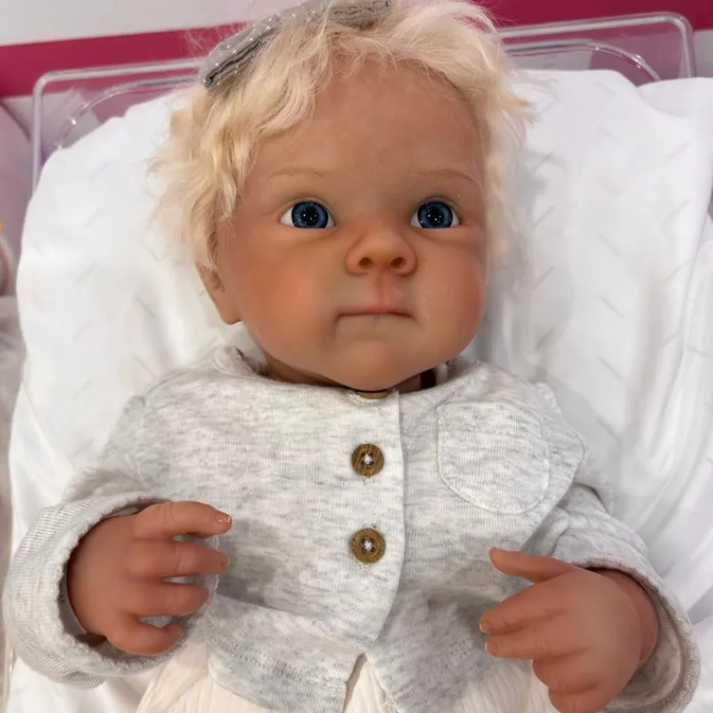 MacroBaby Reborn Dolls*Reborn Baby Doll - White Vinyl & Rooted Blonde Hair, Shyann