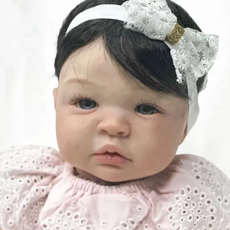 MacroBaby Reborn Dolls*Reborn Baby Doll - White Vinyl & Black Wig, Shyann