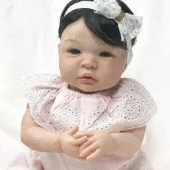 MacroBaby Reborn Dolls*Reborn Baby Doll - White Vinyl & Black Wig, Shyann