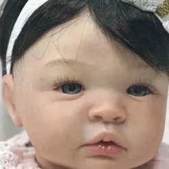 MacroBaby Reborn Dolls*Reborn Baby Doll - White Vinyl & Black Wig, Shyann