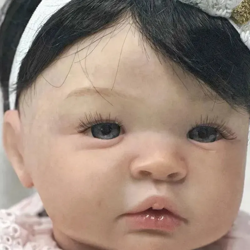 MacroBaby Reborn Dolls*Reborn Baby Doll - White Vinyl & Black Wig, Shyann