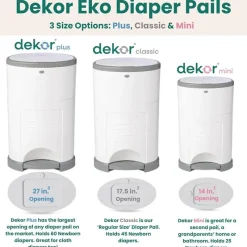 Regal Lager Diaper Pails & Refills*Regal-Lager - Dekor Eko Plus, White