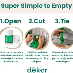 Regal Lager Diaper Pails & Refills*Regal-Lager - Dekor Eko Plus, White