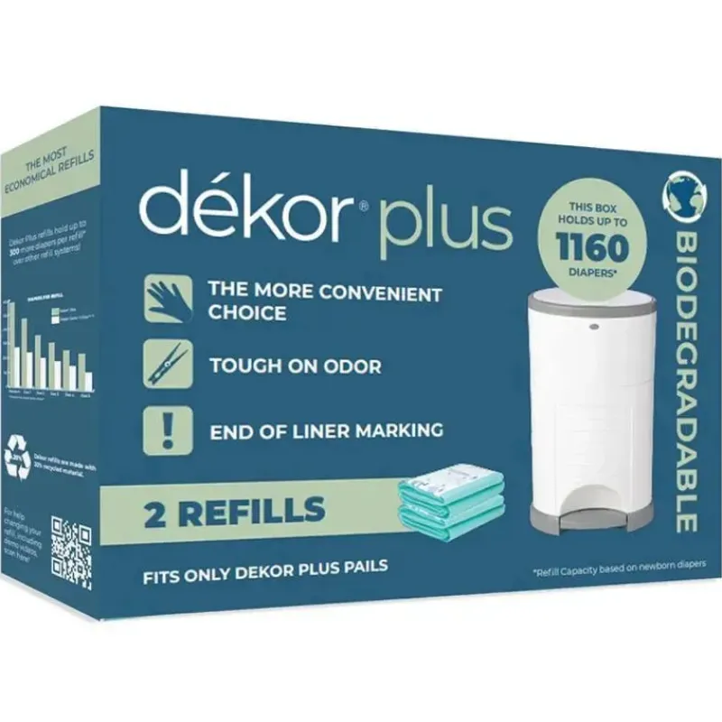 Dekor Diaper Pails & Refills*Regal-Lager - 2Pk Diaper Plus Diaper Pail Biodegradable Refills