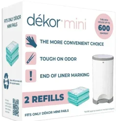 Dekor Diaper Pails & Refills*Regal-Lager - 2Pk Diaper Mini Diaper Pail Refills
