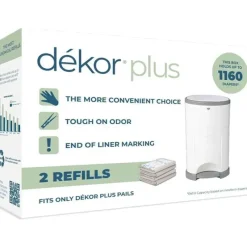 Dekor Diaper Pails & Refills*Regal-Lager - 2Pk Diaper Plus Diaper Pail Refills