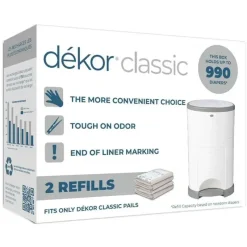 Dekor Diaper Pails & Refills*Regal-Lager - 2Pk Diaper Classic Diaper Pail Refills