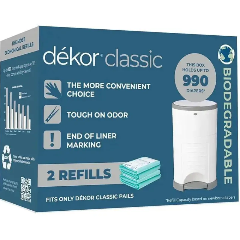 Dekor Diaper Pails & Refills*Regal-Lager - 2Pk Diaper Classic Diaper Pail Biodegradable Refills