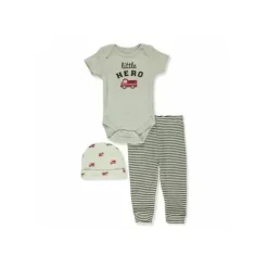 René Rofé Baby Sleepwear*Rene Rofe Bodysuit Little Hero Truck Pijama Set