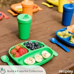 Re Play Plates & Bowls|Dishes, Utensils & Food Containers*Re-Play - Deep Walled 3 Compartment Plates, Pack of 2, Mint