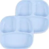Re Play Plates & Bowls|Dishes, Utensils & Food Containers*Re-Play - Deep Walled 3 Compartment Plates, Pack of 2, Ice Blue