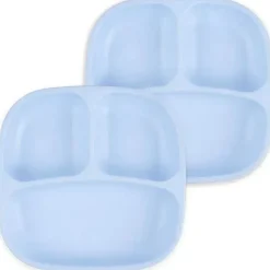 Re Play Plates & Bowls|Dishes, Utensils & Food Containers*Re-Play - Deep Walled 3 Compartment Plates, Pack of 2, Ice Blue