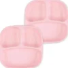 Re Play Plates & Bowls|Dishes, Utensils & Food Containers*Re-Play - Deep Walled 3 Compartment Plates, Pack of 2, Ice Pink