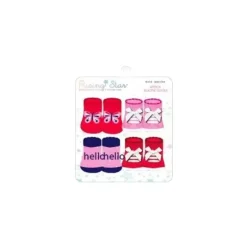 ABG Baby Baby Gloves & Socks*Rising Star Baby Girl Booties 4Pk, Red & Pink Lace 0-12M