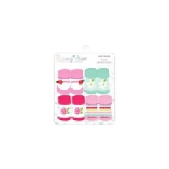 ABG Baby Baby Gloves & Socks*Rising Star Baby Girl Booties 4Pk, Mint & Pink Flowers 0-12M