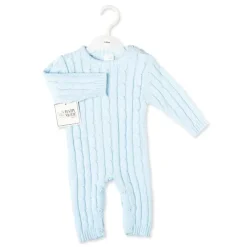 Rose Textiles Baby One-Pieces*Rose Textile - Baby Boy Cotton Blue Knit Romper