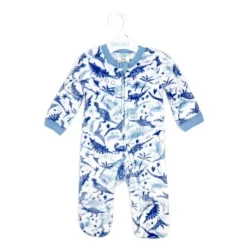 Rose Textiles Baby Sleepwear*Rose Textile - Baby Boys Dinosaur Printed Fleece Sleeper