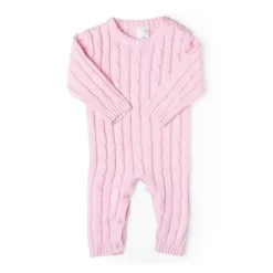 Rose Textiles Baby One-Pieces*Rose Textile - Baby Girl Cotton Pink Knit Romper